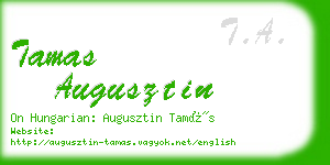 tamas augusztin business card